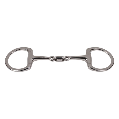 Eggbutt Snaffle Double Jointed Bit With KK Link & Flat Rings