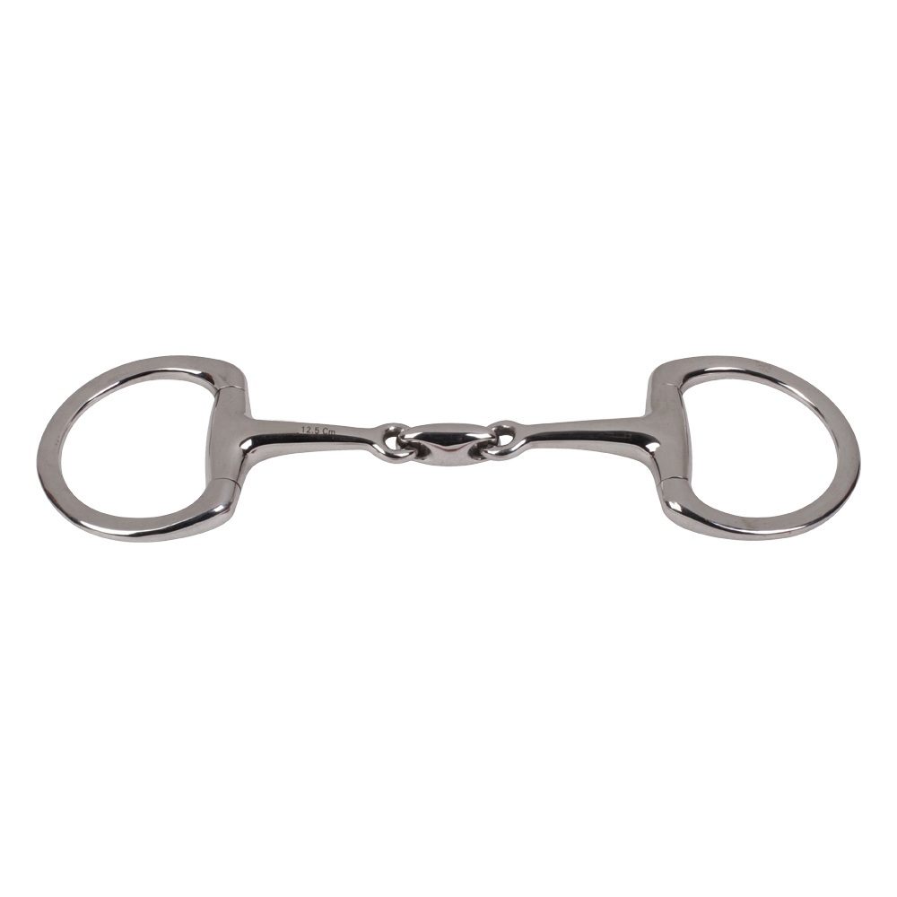 Eggbutt Snaffle Double Jointed Bit With KK Link & Flat Rings