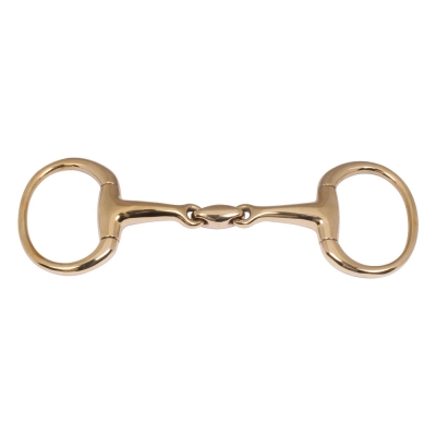 Eggbutt Snaffle Double Jointed Cuprium Bit With KK Link