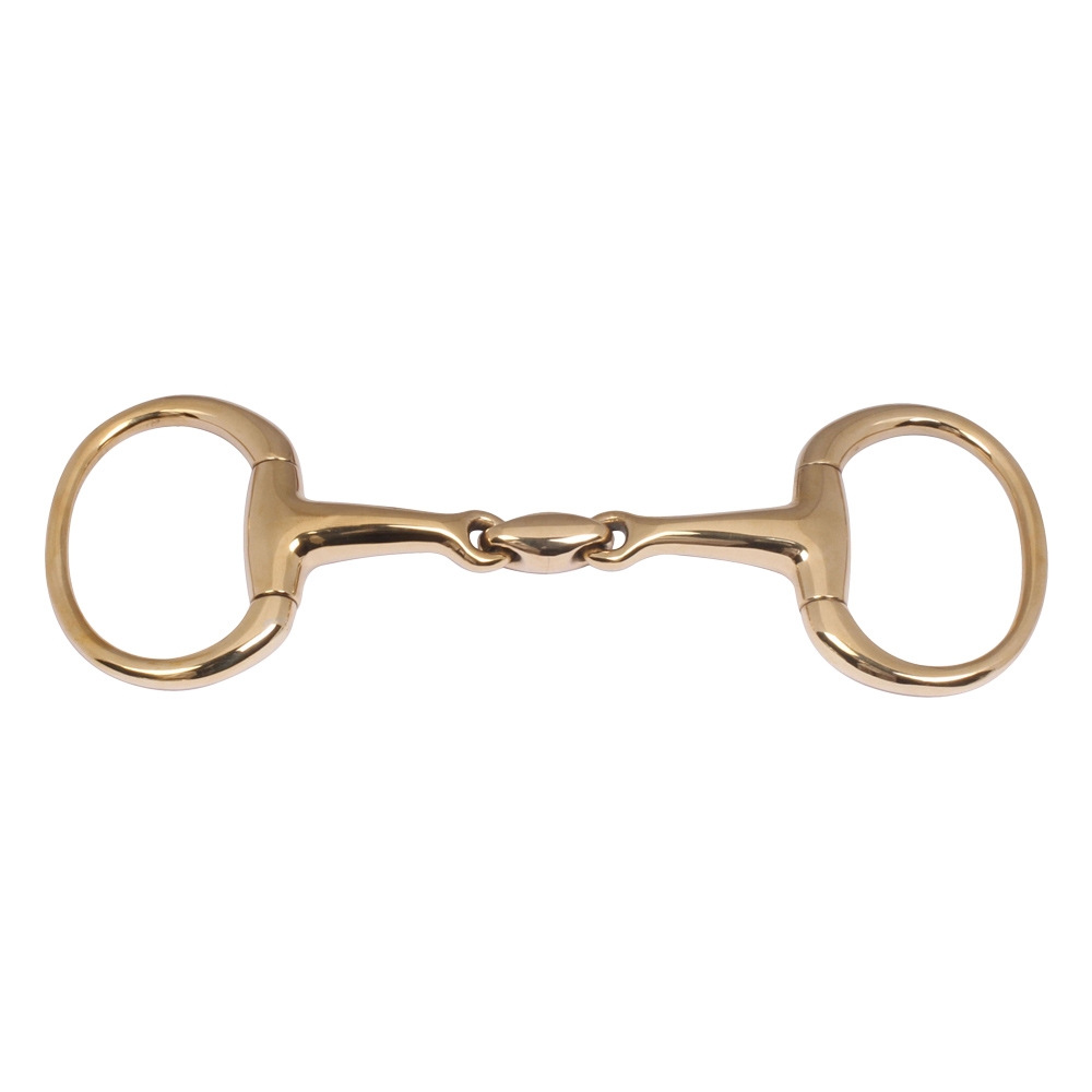 Eggbutt Snaffle Double Jointed Cuprium Bit With KK Link