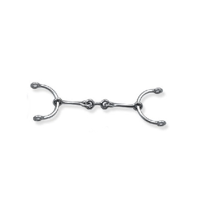 Dog Bone Snaffle 1/4â€³ Mouth C Rings