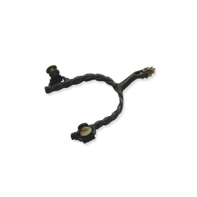 Twisted Wire Sweet Iron Spur W/10 Teeth SB Rowel No 4