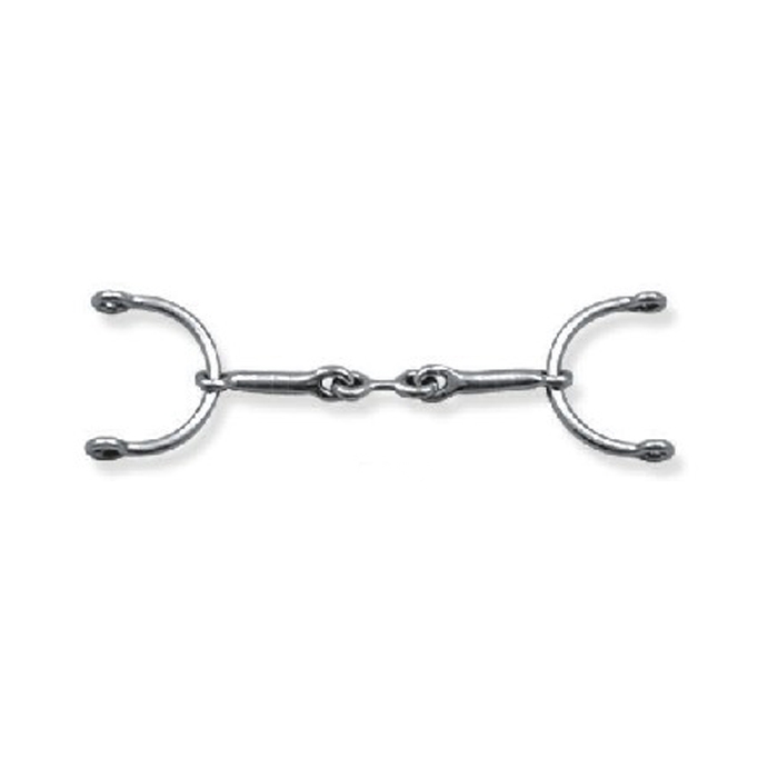 Dog Bone Snaffle 3/8â€³ Mouth C Rings