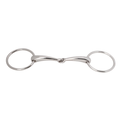 Loose Ring Snaffle Single Jointed Curved Mouth Bit