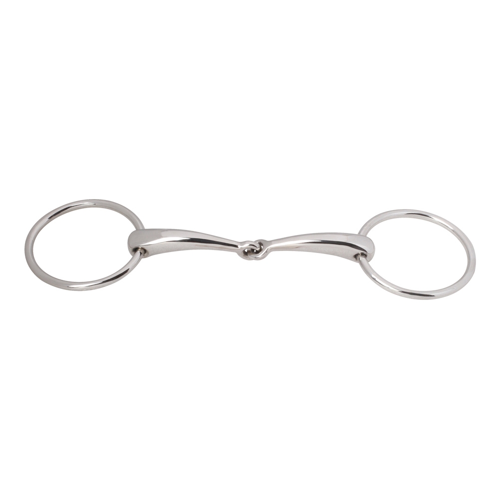 Loose Ring Snaffle Single Jointed Curved Mouth Bit