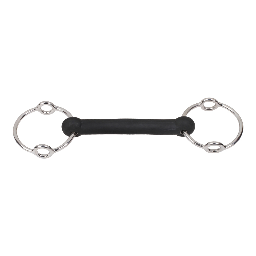 Balding Gag Straight Flexible Mouth Rubber Bit