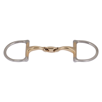 Dee Bit Double Jointed Cuprium Curved Mouth With KK Link & Flat Rings