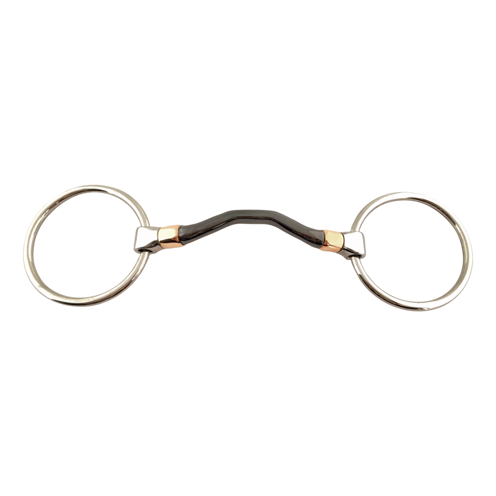 Loose Ring Cambridge Mullen Mouth Sweat Iron Bit With Copper Rollers