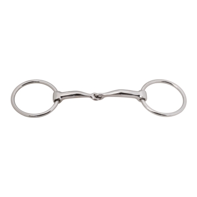 Loose Ring Snaffle Single Jointed Curved Mouth Bit