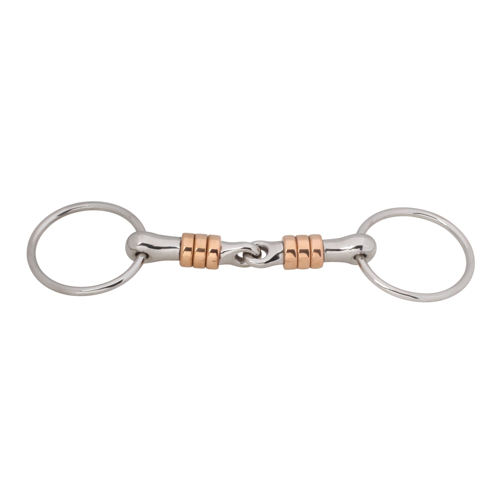 Loose Ring Snaffle With Cherry Copper Rollers