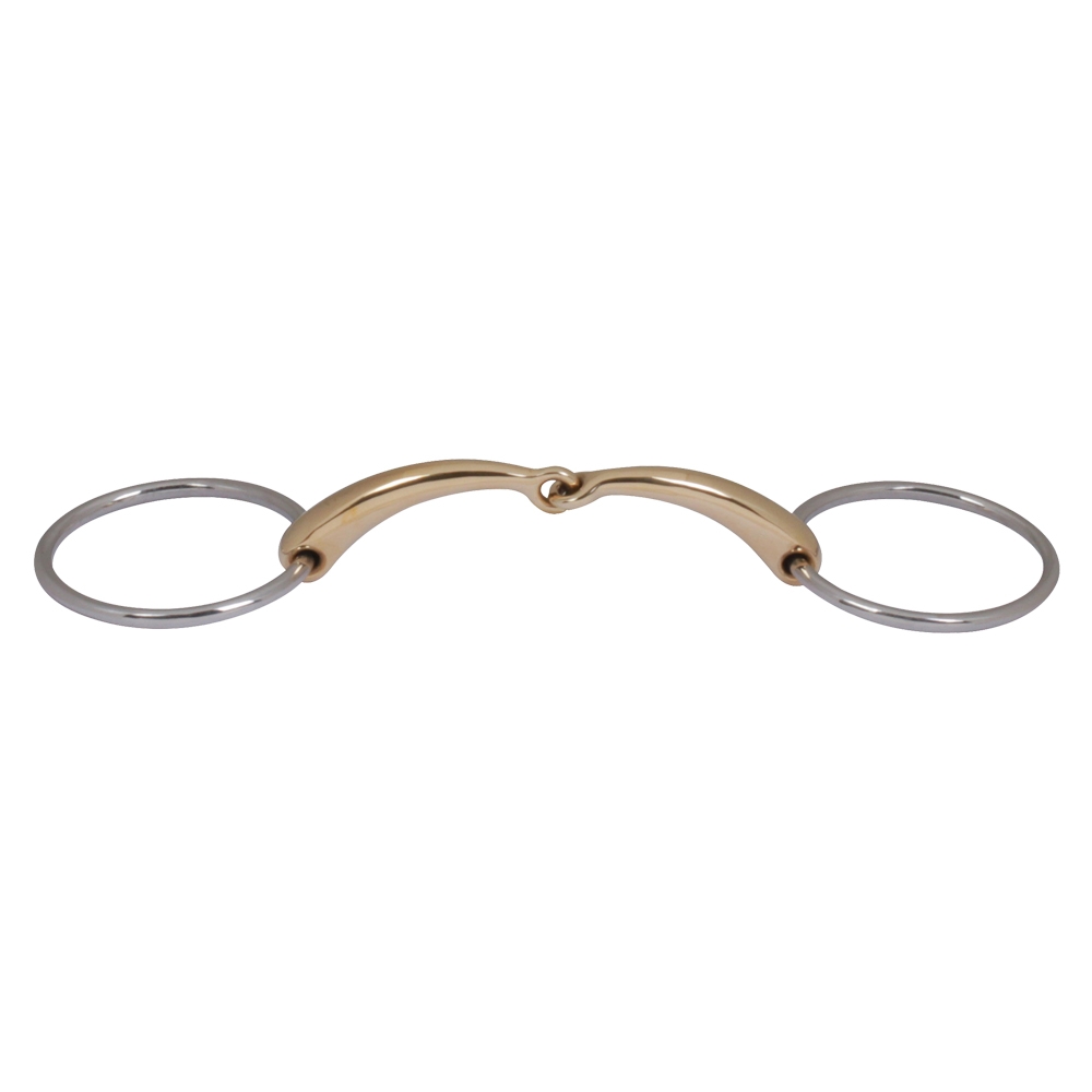 Loose Ring Snaffle Single Jointed Curved Mouth Cuprium Bit