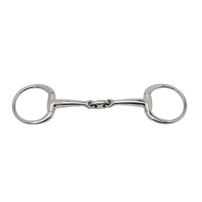 Eggbut Bradoon Double Jointed Bit Olive Rings