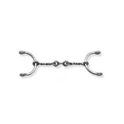 Dog Bone Snaffle 1/4â€³ Twisted Wire Mouth