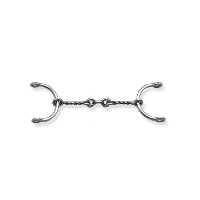 Dog Bone Snaffle 1/4â€³ Twisted Wire Mouth