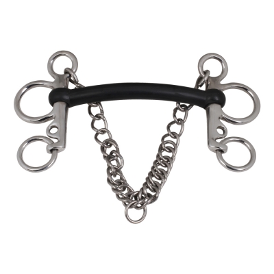  Pelham Mullen Rigid Mouth Rubber Bit , Short Cheeks