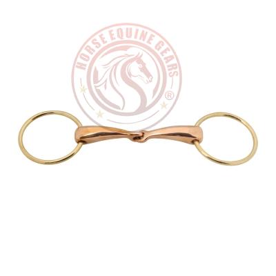 Loose Ring Snaffle Single Jointed Curved Mouth Copper Bit With SB Rings