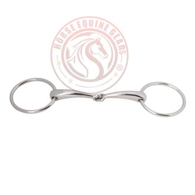 Loose Ring Snaffle Single Jointed Curved Mouth Bit