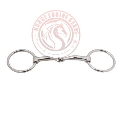 Loose Ring Snaffle Single Jointed Curved Mouth Bit