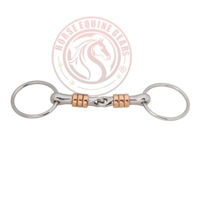 Loose Ring Snaffle With Cherry Copper Rollers