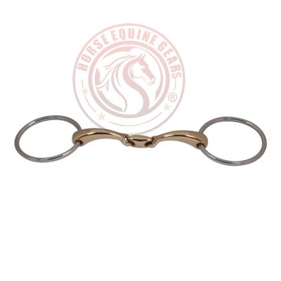 Loose Ring Double Jointed Curved Mouth Cuprium Bit With KK Link