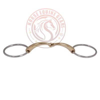 Loose Ring Snaffle Single Jointed Curved Mouth Cuprium Bit